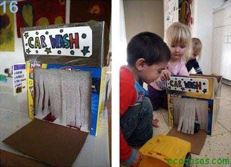 auto lavado de carton  25 formas de reciclar cajas de cartón para que tus hijos se diviertan
