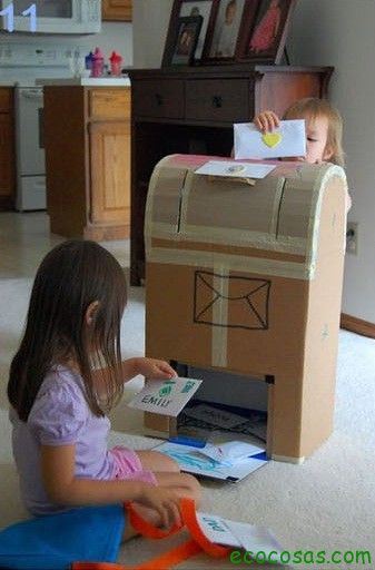 buzon de carton  25 formas de reciclar cajas de cartón para que tus hijos se diviertan