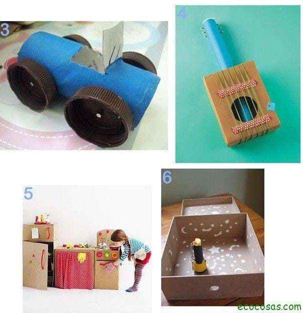 juguetes carton  25 formas de reciclar cajas de cartón para que tus hijos se diviertan