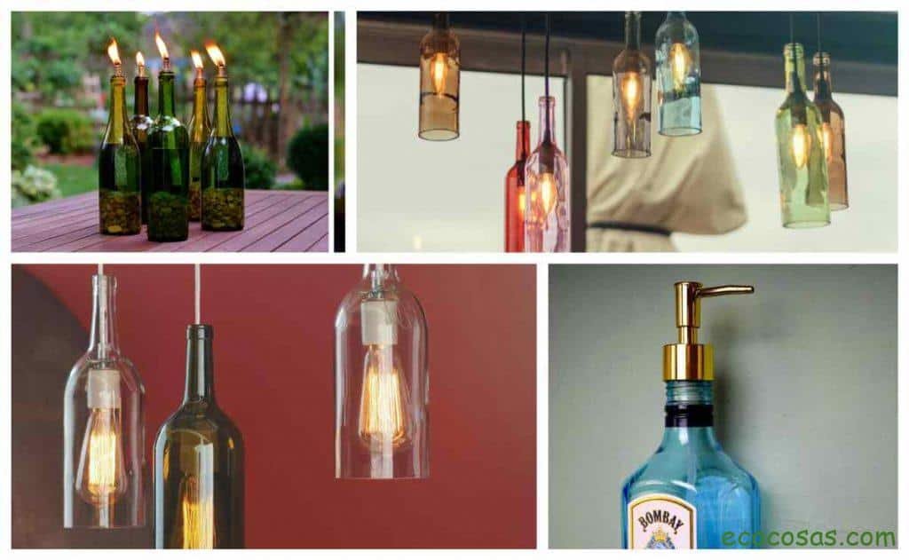 manualidades con botellas de vidrio