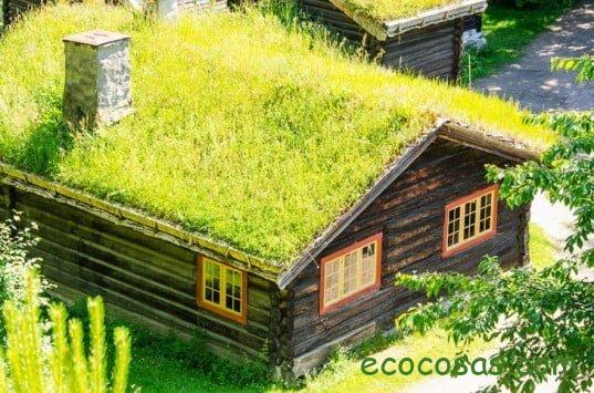 tejado verde