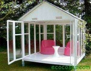 7 ideas creativas para reutilizar las ventanas viejas - Ecocosas