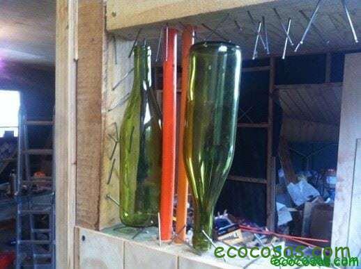 Proyectando la colocación de las botellas